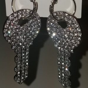 Bling Keyhole Earrings